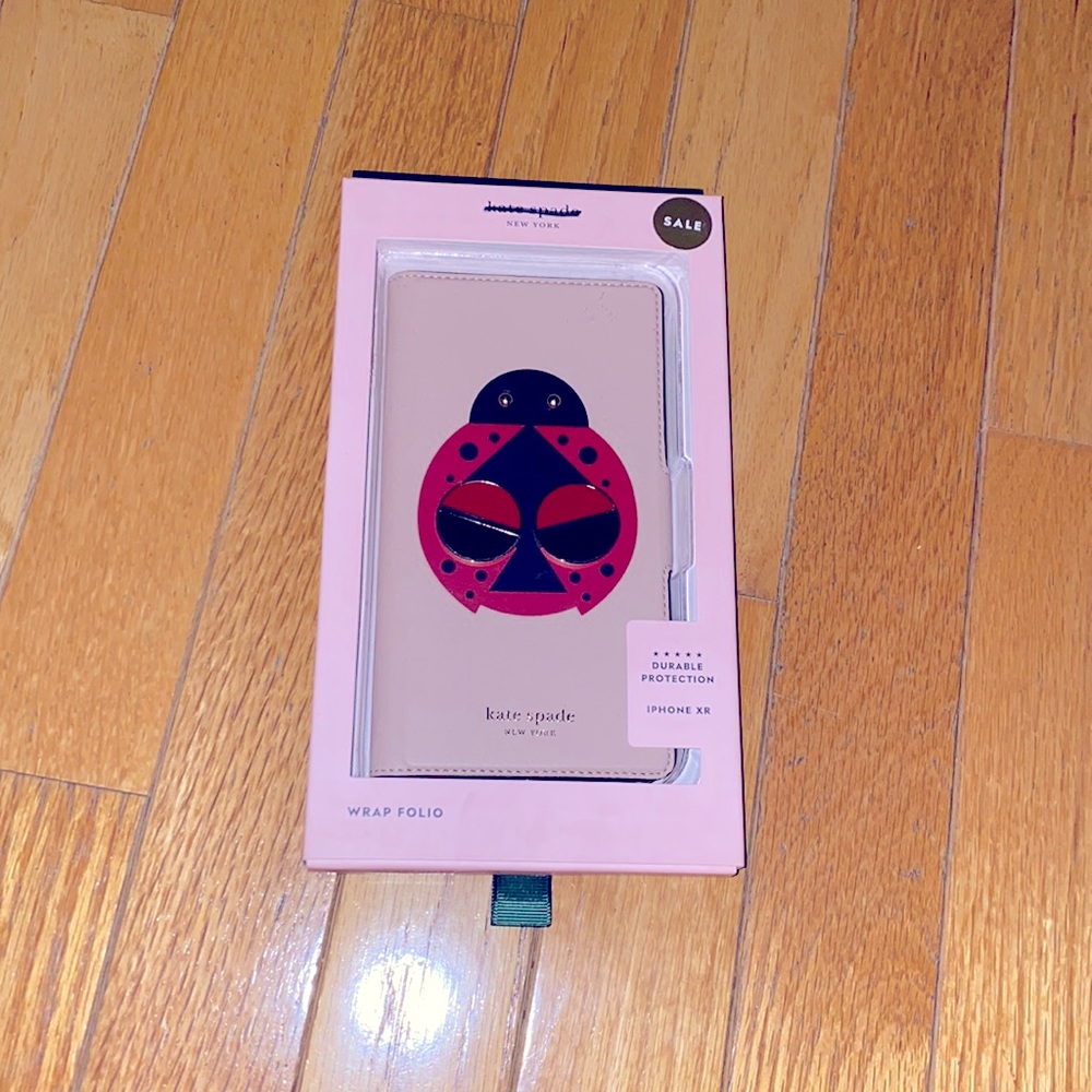NEW Kate Spade Wrap Leather Folio Case iPhone XR
